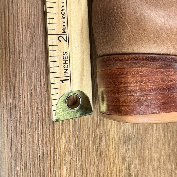 Vtg Womens Knee High Leather Riding Style Boots 1.5 Heel Sz 6.5 US- 37 EU Y2K - Picture 11 of 15